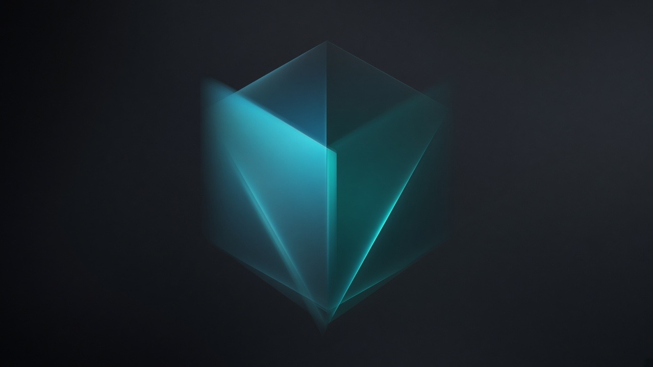 Glowing cyan shield over a midnight-navy network